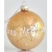 Χριστουγεννιάτικη Γυάλινη Μπάλα Σαμπανιζέ με Βούλες (8cm)